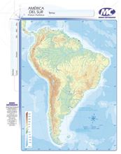 Foto de Mapa N3 América del Sur físico político