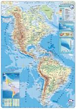 Foto de Mapa N6 América pictórico físico político