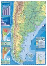 Foto de Mapa N6 Argentina pictórico físico político