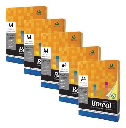 Foto de Resma A4 75g Boreal color 500 hojas
