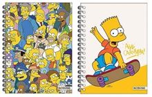 Foto de Cuaderno espiralado 16x21 tapa dura 80 hojas rayadas Mooving Simpsons