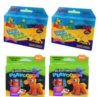Foto de Plastilina Señorita o Playcolor x 6