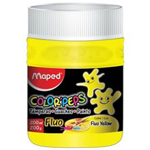 Foto de Témpera Maped pote flúo amarillo 250 g