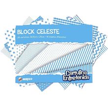 Foto de Block cartulina entretenida 20 hojas celeste