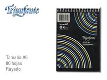 Foto de Block esquelita con espiral 80 hojas rayadas Triunfante