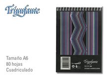 Foto de Block esquelita con espiral 80 hojas cuadriculadas Triunfante