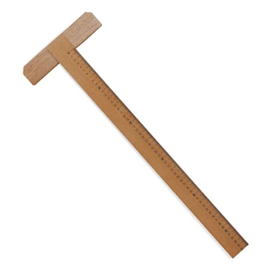 Foto de Regla T de madera  60cm milimetrada