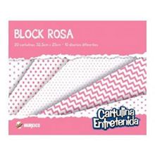 Foto de Block cartulina entretenida 20 hojas rosado