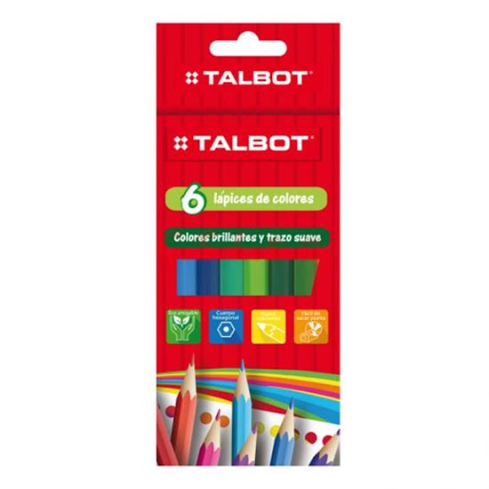 Foto de Lápices color Talbot cortos x6