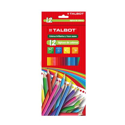 Foto de Lápices color Talbot largos x12