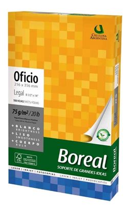 Foto de Resma Oficio 75 g Boreal 500 hojas
