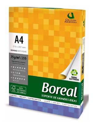 Foto de Resma A4 75g Boreal 500 hojas