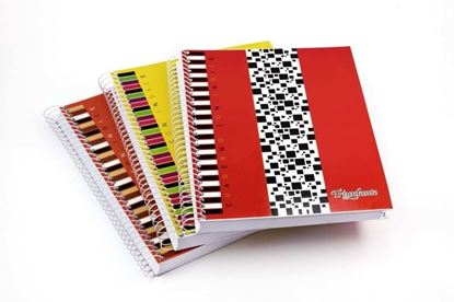 Foto de Cuaderno con índice tapa flexible espiralado Triunfante 96 hojas