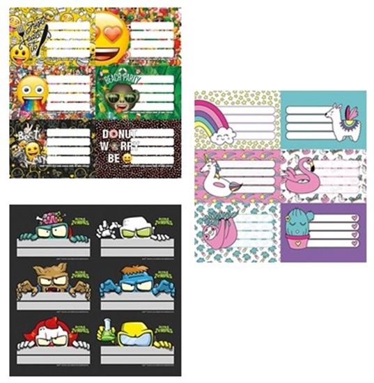 Foto de Etiquetas escolares plancha x12 Mooving
