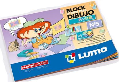 Foto de Block dibujo N5 color pastel 24 hojas Luma