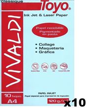 Foto de Papel Vivaldi A4 celeste 120 g x 10