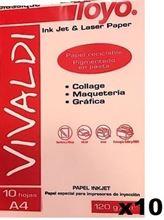 Foto de Papel Vivaldi A4 durazno 120 g x 10