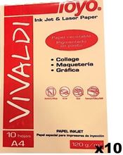 Foto de Papel Vivaldi A4 salmón 120 g x 10