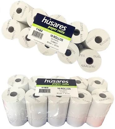 Foto de Rollos 80x30 térmicos x10 Húsares