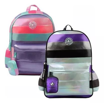 Foto de Mochila Footy 18" rayada metal 4054