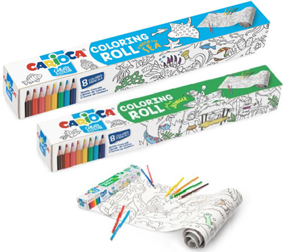 Foto de Lámina para colorear Carioca con 8 lápices de colores