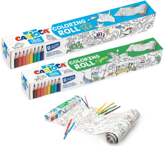 Foto de Lámina para colorear Carioca con 8 lápices de colores
