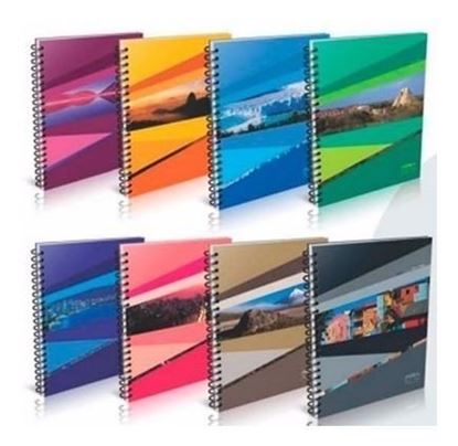 Foto de Cuaderno espiralado A4 tapa flexible 80 hojas América