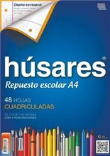 Foto de Repuesto A4 Húsares 48 hojas cuadriculadas gruesas