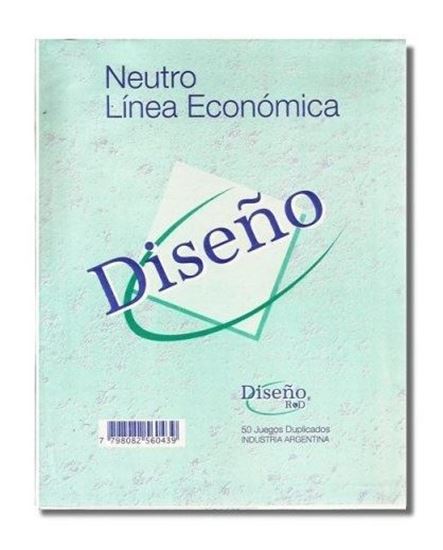 Foto de Talonario neutro grande Diseño línea económica