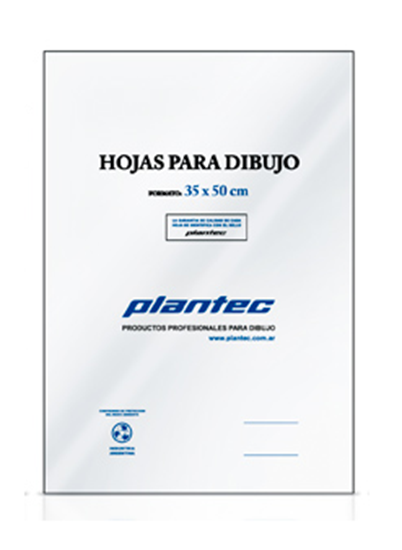 Foto de Papel de dibujo 35 x 50 Plantec 106 g x 10 hojas