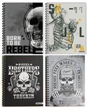 Foto de Cuaderno espiralado A4 tapa dura 120 hojas rayadas Mooving rebel