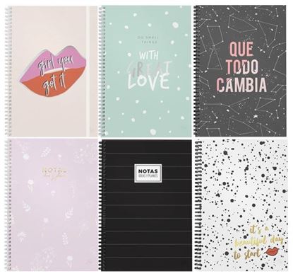 Foto de Cuaderno espiralado A4 tapa flexible 80 hojas FW