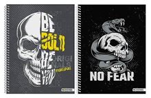 Foto de Cuaderno espiralado A4 tapa flexible 80 hojas rayadas Mooving Rebel