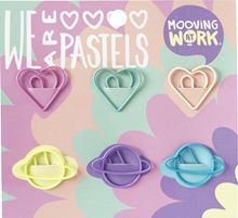 Foto de Clips Mooving x6 con formas pastel