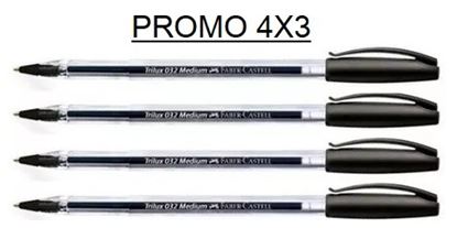 Foto de Promo bolígrafo Faber Trilux cristal negro 4x3