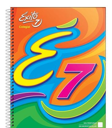 Foto de Cuaderno espiralado 21X27 tapa dura 60 hojas Éxito